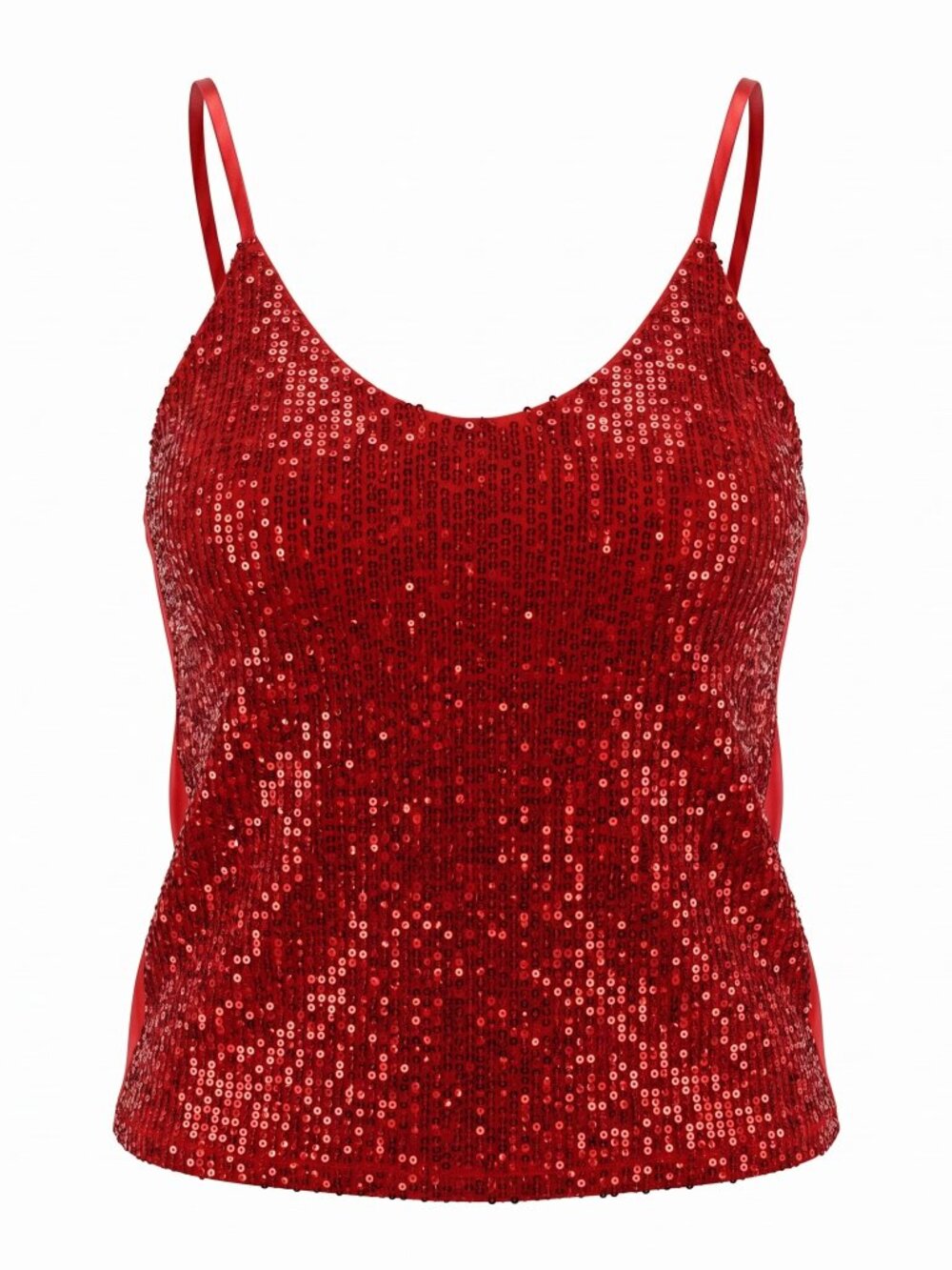 Ruby Red Sequin Tank Top
